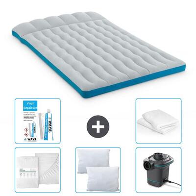 Luchtbed intex campingmat - 1p - 184x67x17 cm + accessoires cb2