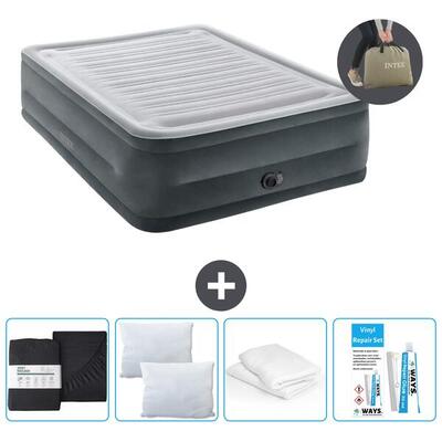 Luchtbed intex high-rise - 2p - 203x152x56 cm + accessoires cb17