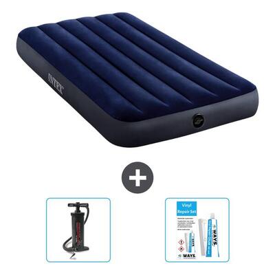 Luchtbed intex pillow rest - 1p - 191x99x25 cm + accessoires cb13