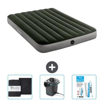 Luchtbed intex prestige - 2p - 203x152x25 cm + accessoires cb8