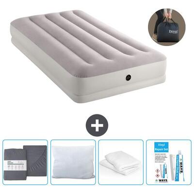 Luchtbed intex prestige - 1p - 191x99x30 cm + accessoires cb19