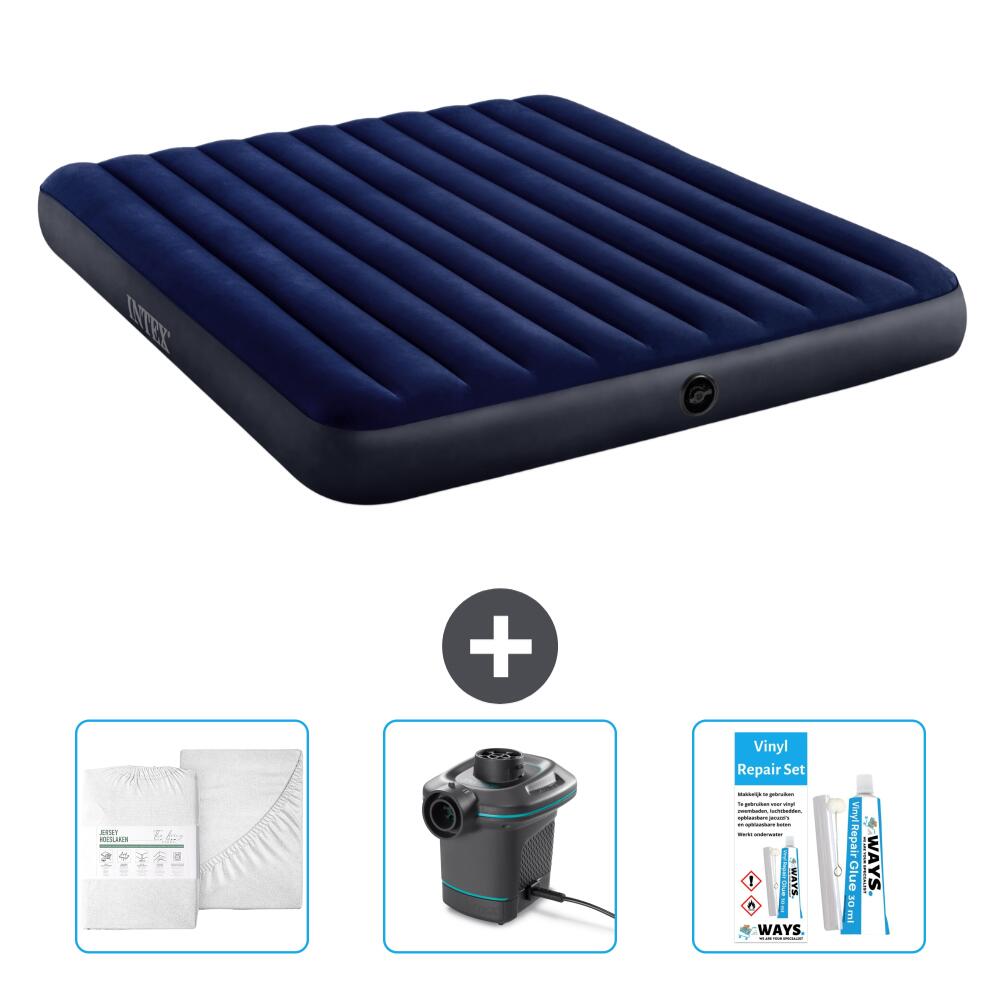 INTEX Luchtbed Intex Classic - 2P -  203x183x25 cm + Accessoires CB4