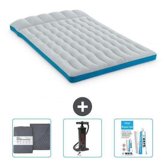 Matelas gonflable Intex Camping - 2P - 193x127x24 cm + Accessoires CB11