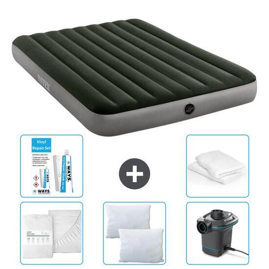 Matelas gonflable Intex Prestige - 2P - 203x152x25 cm + Accessoires CB2