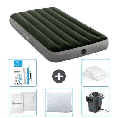 Luchtbed intex downy - 1p - 191x99x25 cm + accessoires cb2