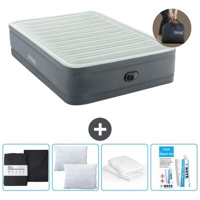 Luchtbed intex premaire i - 1p - 191x99x46 cm + accessoires cb17