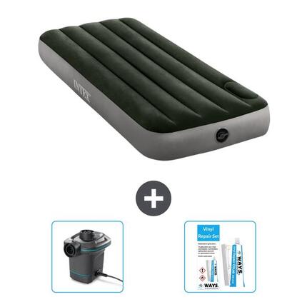 Matelas gonflable Intex Downy - 1P - 191x76x25 cm + Accessoires CB14