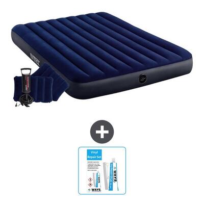 Luchtbed intex classic - 2p - 203x152x25 cm + accessoire cb21
