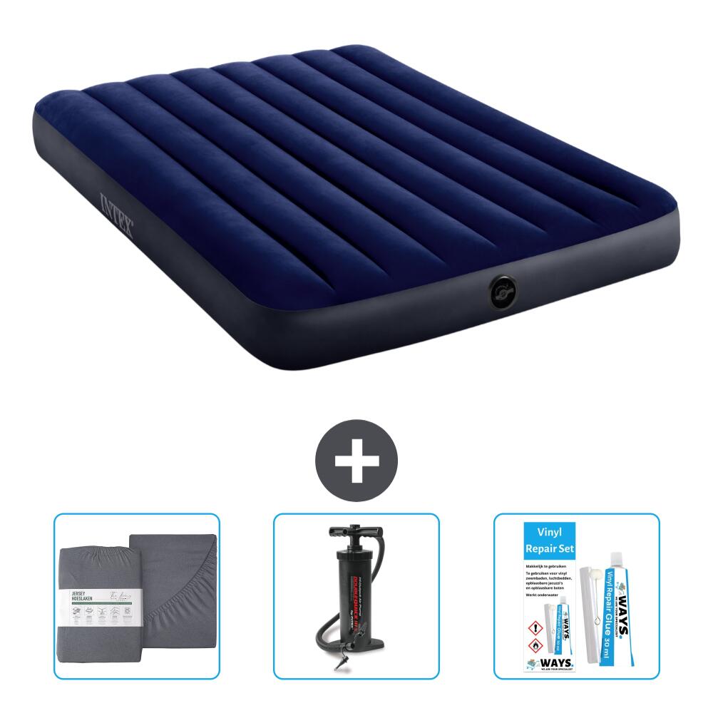 INTEX Luchtbed Intex Classic - 2P -  191x137x25 cm + Accessoires CB11