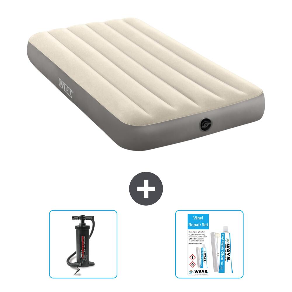 INTEX Luchtbed Intex Single - 1P -  191x99x25 cm + Accessoires CB13
