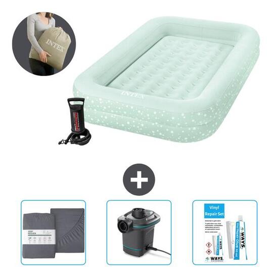 Matelas gonflable Intex Kidz - 1P - 168x107x25 cm + Accessoires CB12