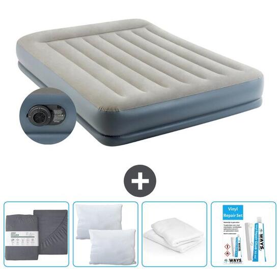 Matelas gonflable Intex Mid-Rise - 2P - 203x152x30 cm + Accessoires CB19
