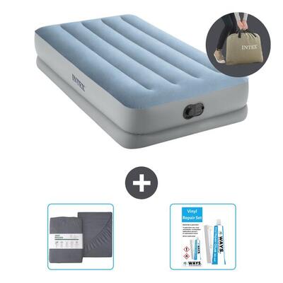 Luchtbed intex mid-rise comfort - 1p - 191x99x36 cm + accessoires cb20