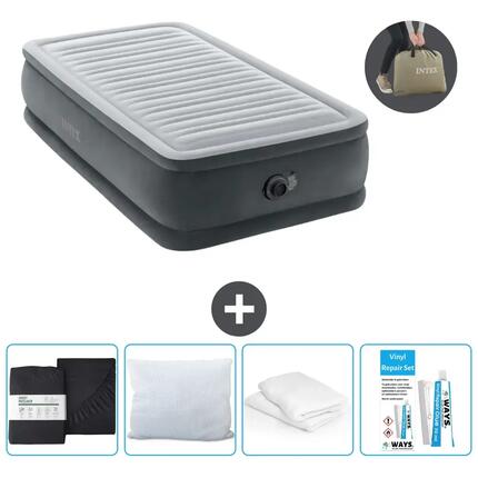 Luchtbed Intex Plush Elevated - 1P - 191x99x46 cm + Accessoires CB17
