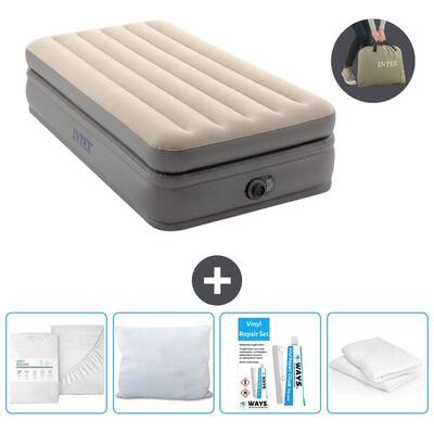 Luchtbed intex comfort - 1p - 191x99x51 cm + accessoires
