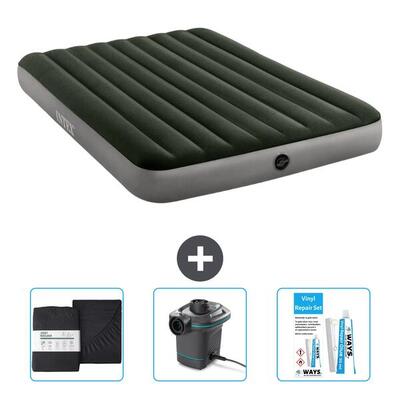 Luchtbed intex prestige - 2p - 191x137x25 cm + accessoires cb8