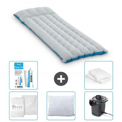 Luchtbed intex campingmat - 2p - 189x72x20 cm + accessoires cb2
