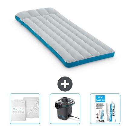 Matelas gonflable Intex Camping - 1P - 184x67x17 cm + Accessoires CB4