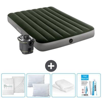 Luchtbed intex prestige - 2p - 191x137x25 cm + accessoires cb15
