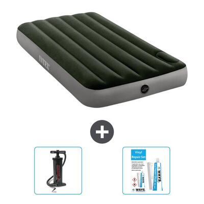 Luchtbed intex downy - 1p - 191x99x25 cm + accessoires cb13