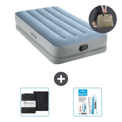 Luchtbed intex mid-rise comfort - 1p - 191x99x36 cm + accessoires cb18