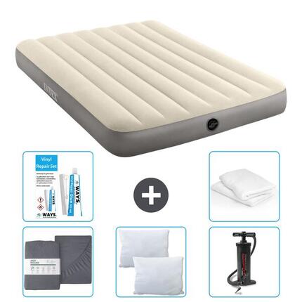Matelas gonflable Intex Prestige - 2P - 203x152x25 cm + Accessoires CB9