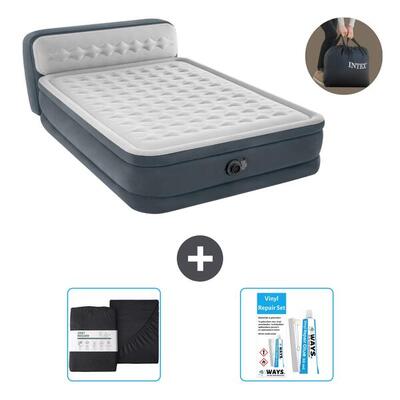 Luchtbed intex ultra plush - 2p - 236x152x86 cm + accessoires cb18