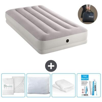 Luchtbed intex prestige - 1p - 191x99x30 cm + accessoires cb15
