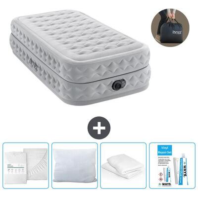 Luchtbed intex air-flow - 1p - 191x99x51 cm + accessoires cb15