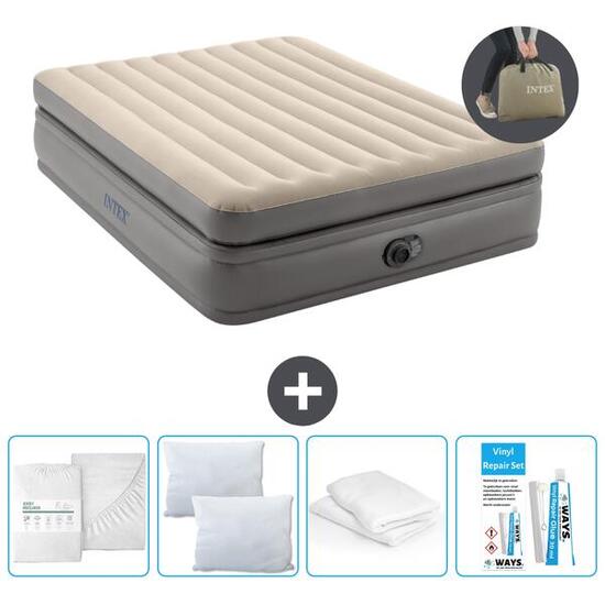 Matelas gonflable Intex Prime Comfort - 2P - 203x152x51 cm + Accessoires CB15