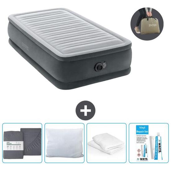 Luchtbed Intex Plush Elevated - 1P - 191x99x46 cm + Accessoires CB19