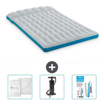 Luchtbed intex campingmat - 2p - 189x72x20 cm + accessoires cb3