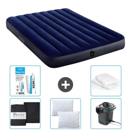 Matelas gonflable Intex Classic - 2P - 191x137x25 cm + Accessoires CB6