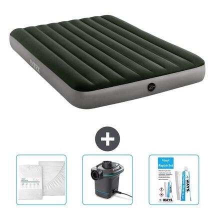 Matelas gonflable Intex Single - 2P - 203x152x25 cm + Accessoires CB4