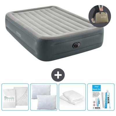 Luchtbed intex essential -2p - 203x152x46 cm + accessoires cb15
