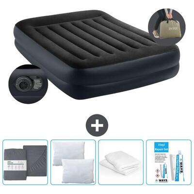 Luchtbed intex deluxe - 1p - 191x99x42 cm + accessoires cb19