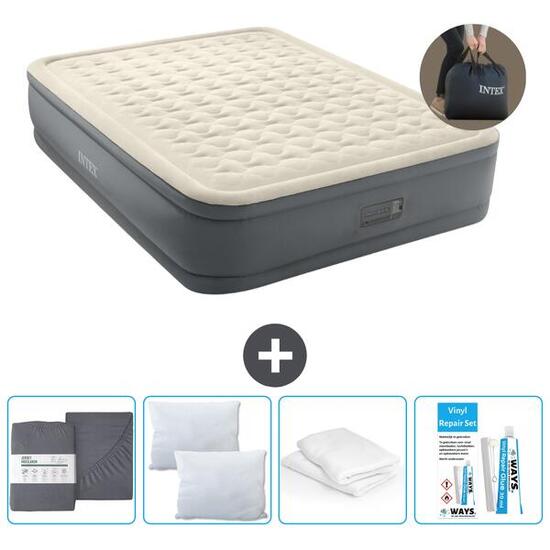 Luchtbed Intex PremAire II - 2P - 203x152x46 cm + Accessoires CB19