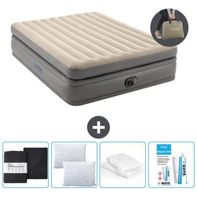 Luchtbed intex prime comfort - 1p - 191x99x51 cm + accessoires cb17