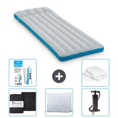 Luchtbed intex campingmat - 1p - 184x67x17 cm + accessoires cb5