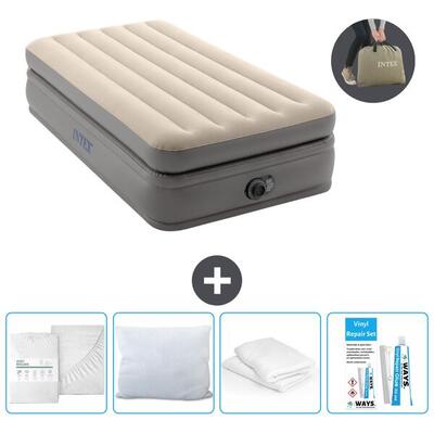 Luchtbed intex prime comfort - 1p - 191x99x51 cm + accessoires cb15
