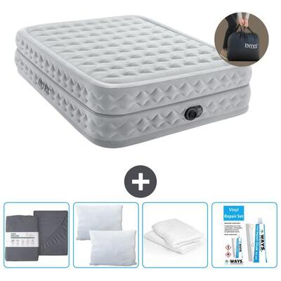 Luchtbed intex air-flow - 1p - 191x99x51 cm + accessoires cb19