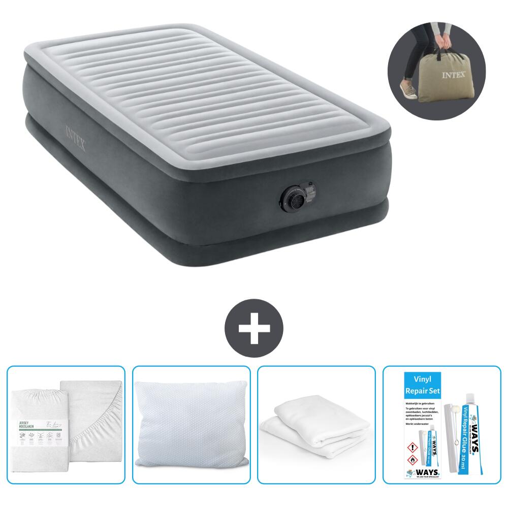 INTEX Luchtbed Intex Plush Elevated - 1P -  191x99x46 cm + Accessoires CB15