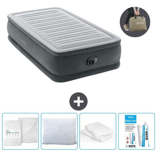 Luchtbed Intex Plush Elevated - 1P - 191x99x46 cm + Accessoires CB15