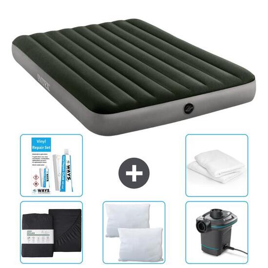 Matelas gonflable Intex Prestige - 2P - 203x152x25 cm + Accessoires CB6