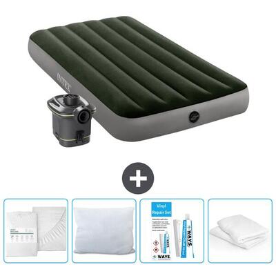Luchtbed intex prestige - 1p - 191x99x25 cm + accessoires