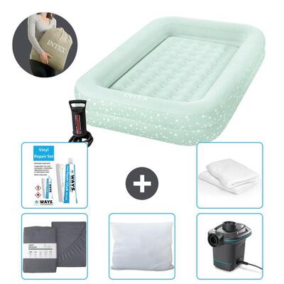 Luchtbed intex kidz - 1p - 168x107x25 cm + accessoires cb10