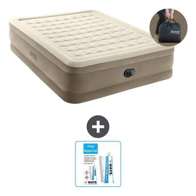 Luchtbed intex ultra plush - 1p - 191x99x46 cm + accessoire cb21
