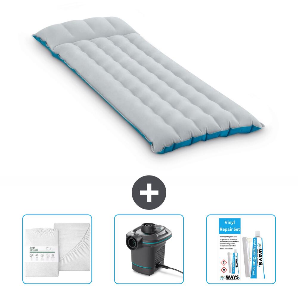 Matelas gonflable Intex Camping - 1P -  184x67x17 cm + Accessoires CB4 1/7
