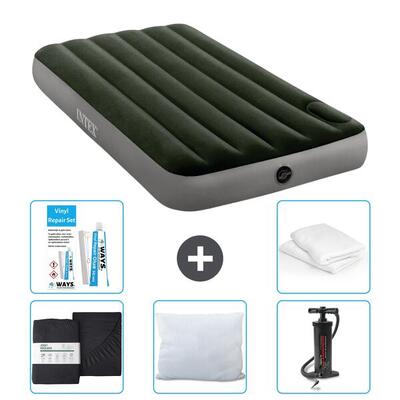 Luchtbed intex downy - 1p - 191x99x25 cm + accessoires cb5