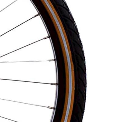 Deli tire buitenband sa-206 26 x 1.75 zwart geel reflecterend